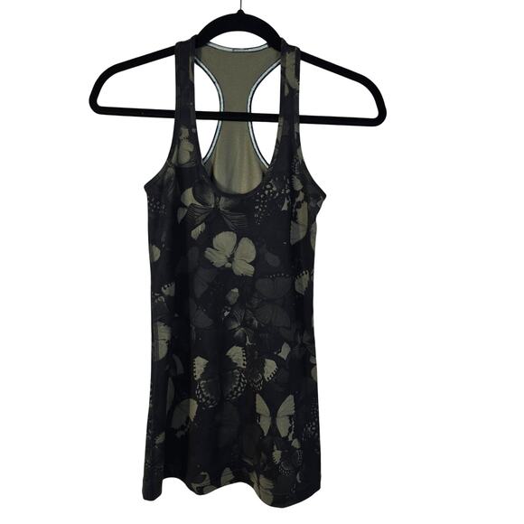 Lululemon Biggie So Fly Racerback Tank Women's XS/S Green Butterfly Athletic - Picture 1 of 6